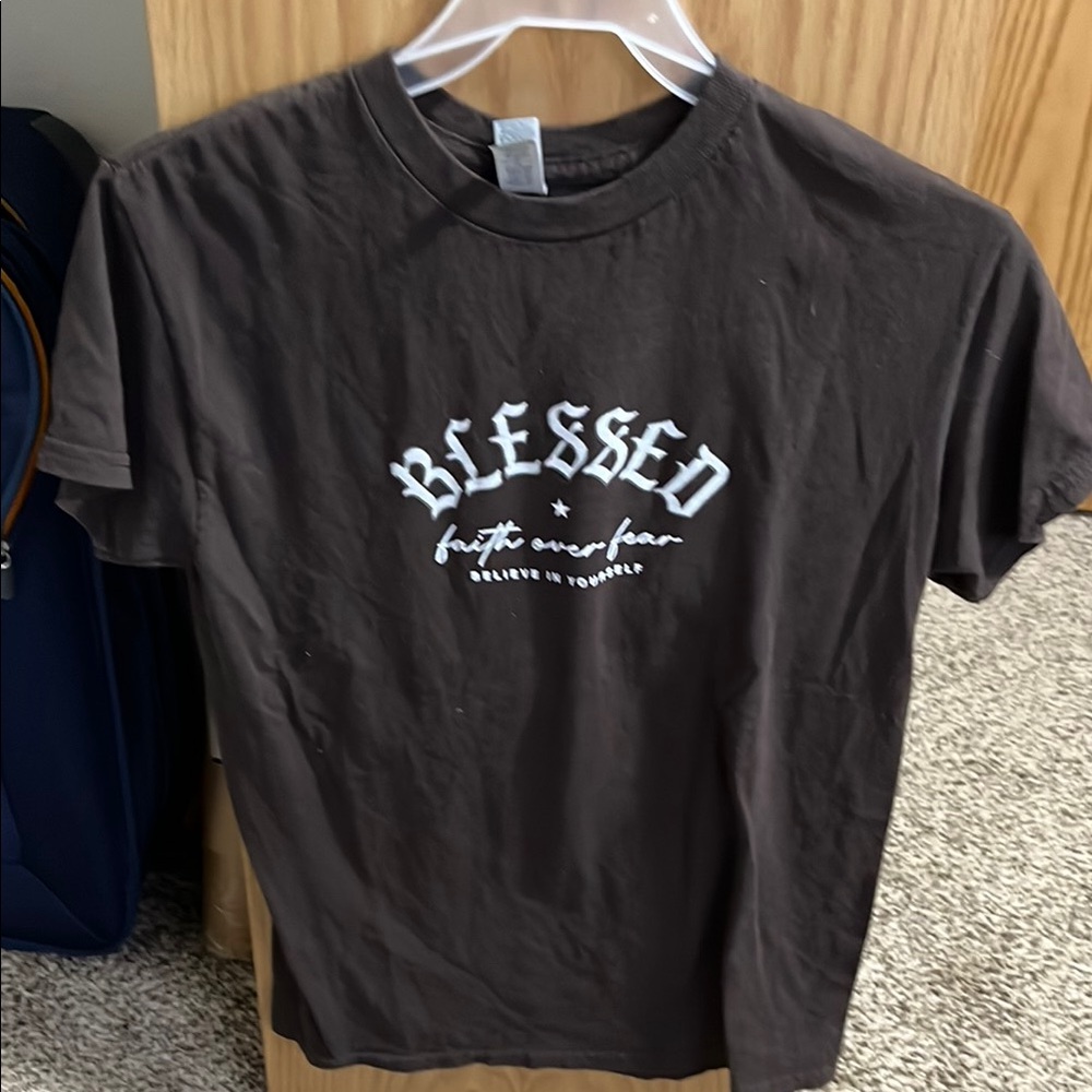 Rue21 Black Blessed Tee Short Sleeve